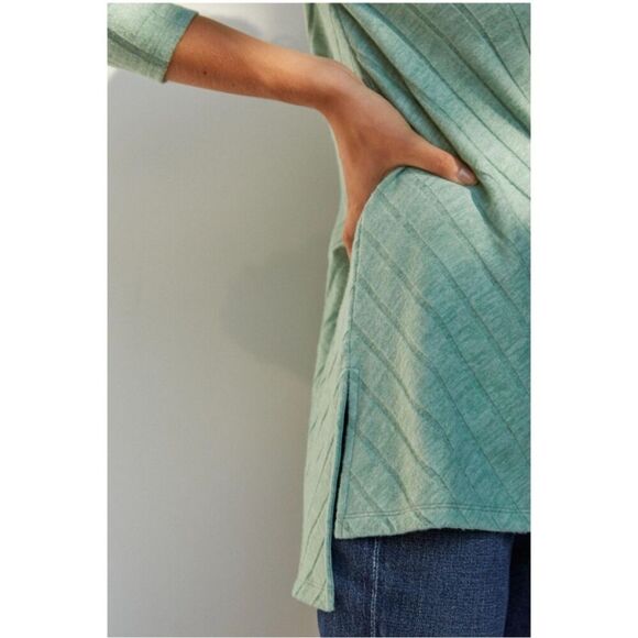 Anthropologie Maeve Women's Devine Tunic Top Long Sleeve Size XS Mint Green - Picture 3 of 11